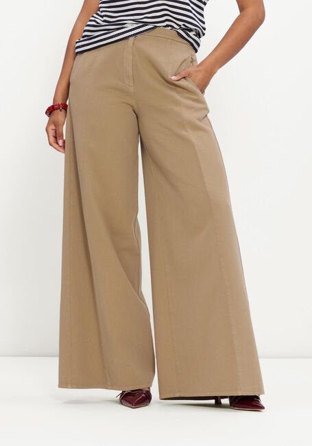 Camel FORTE FORTE Wijde broek FLUID COTTON TWILL WIDE LEG PANTS - large