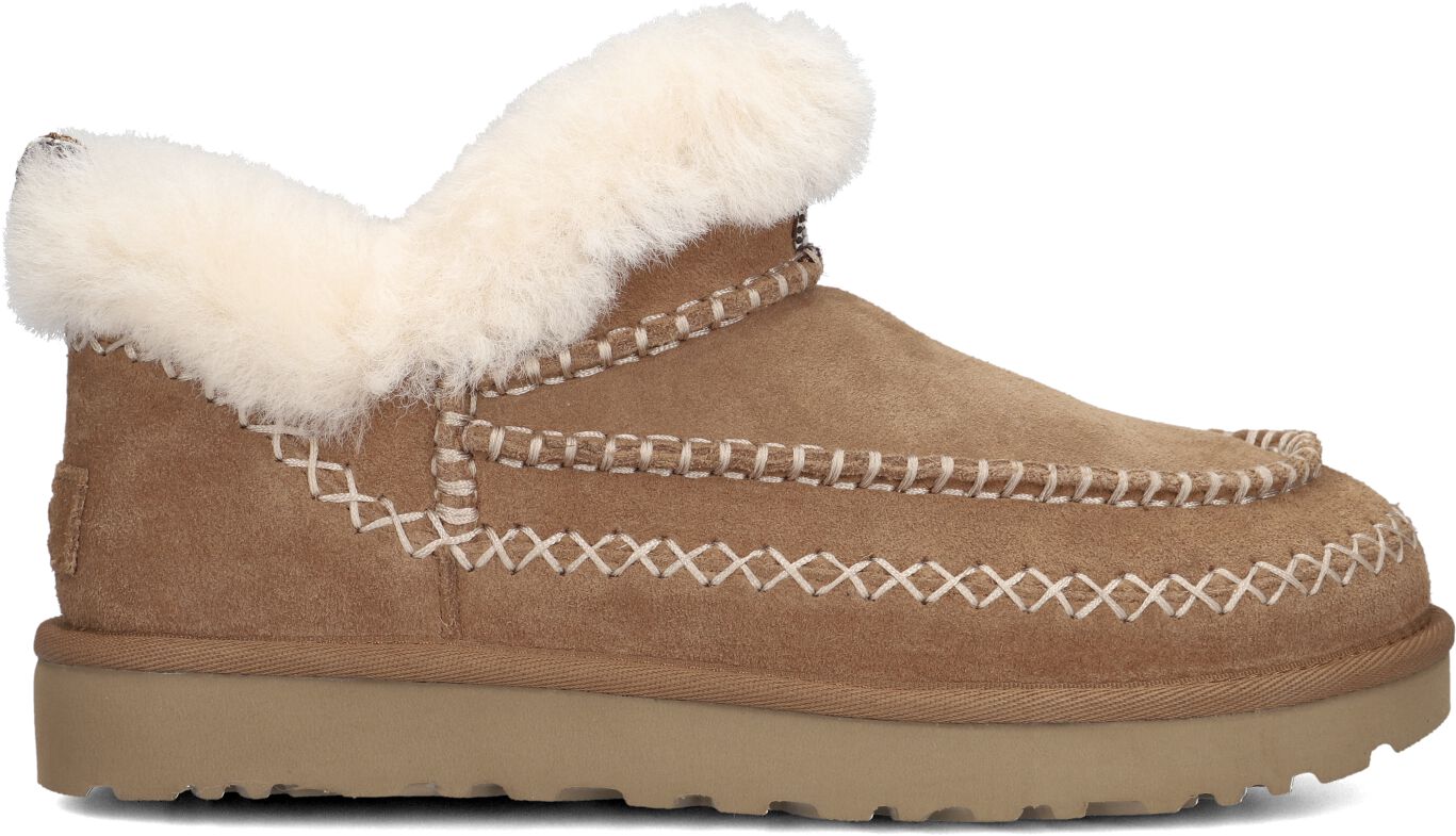 UGG Vachtlaarzen Dames Classic Ultra Mini Alpine, Maat: 36, Materiaal: Suède, Kleur: Cognac