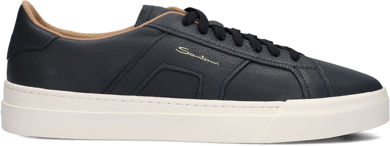 Santoni Lage Sneakers Heren 21967, Maat: 42,5, Materiaal: Leer, Kleur: Blauw