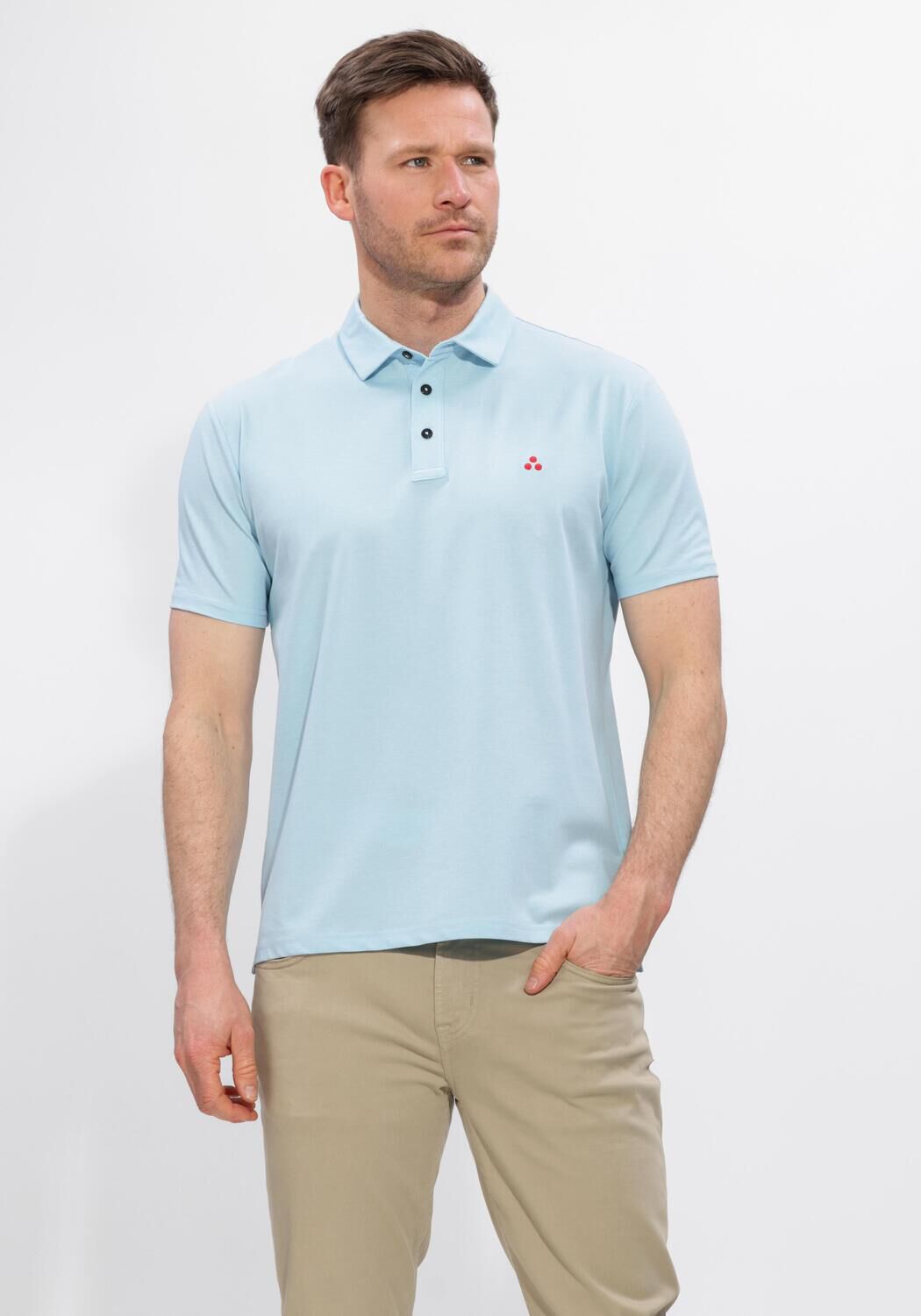 Peuterey Polo Heren Mezola 02, Maat: L, Kleur: Lichtblauw afbeelding 1