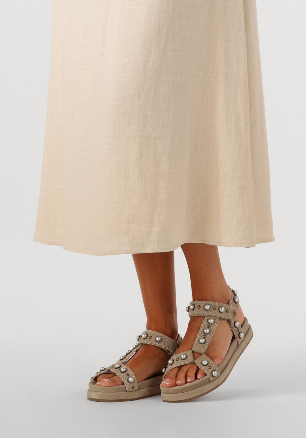 Beige BLASZ Platte sandalen SARAN-14 - large