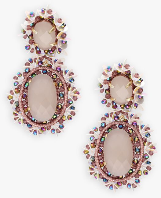 Roze LOTT. GIOIELLI Oorbellen PENDANT EARRING DOUBLE W/ SEQUINS L Roze LOTT. GIOIELLI Oorbellen PENDANT EARRING DOUBLE W/ SEQUINS L - large