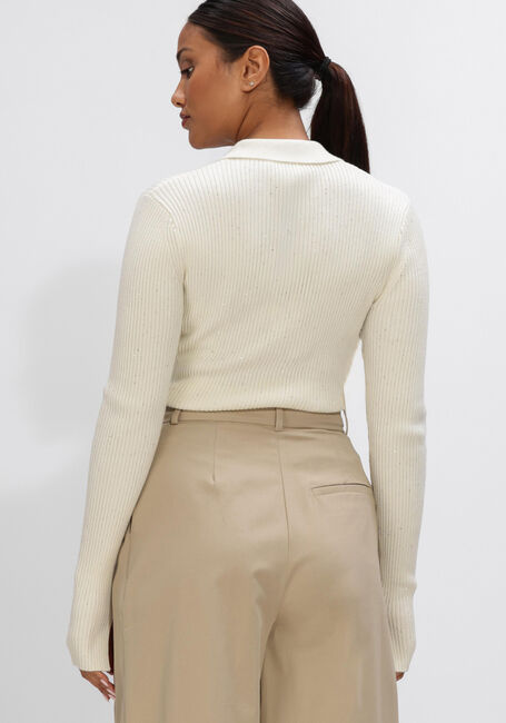 Creme GANNI Polo FINE SEQUIN POLO - large