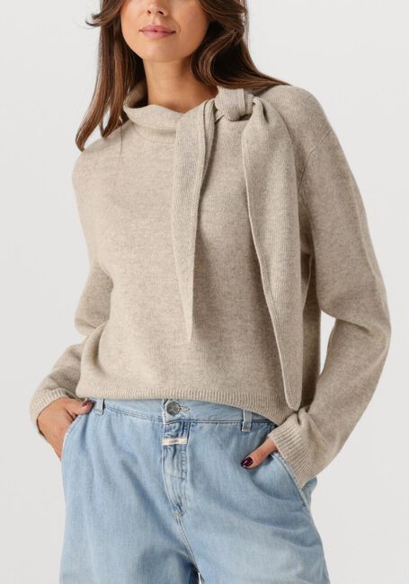 Beige CLOSED Trui SCARF NECK LONG SLEEVE - large