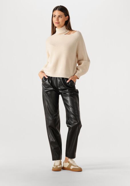 Zwarte DANTE6 Lange broeken LONDON FAUX LEATHER CHINO - large