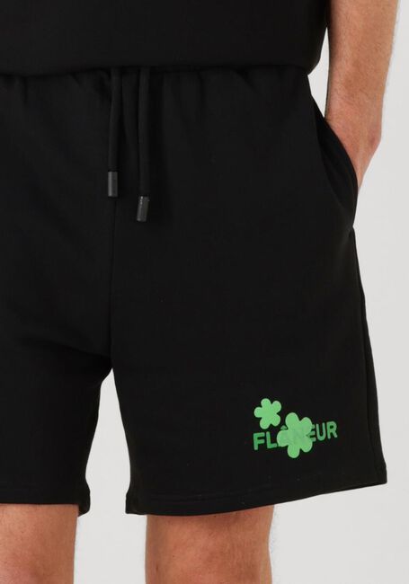 Zwarte FLANEUR Broeken ORGANIC FLOWER SHORT - large