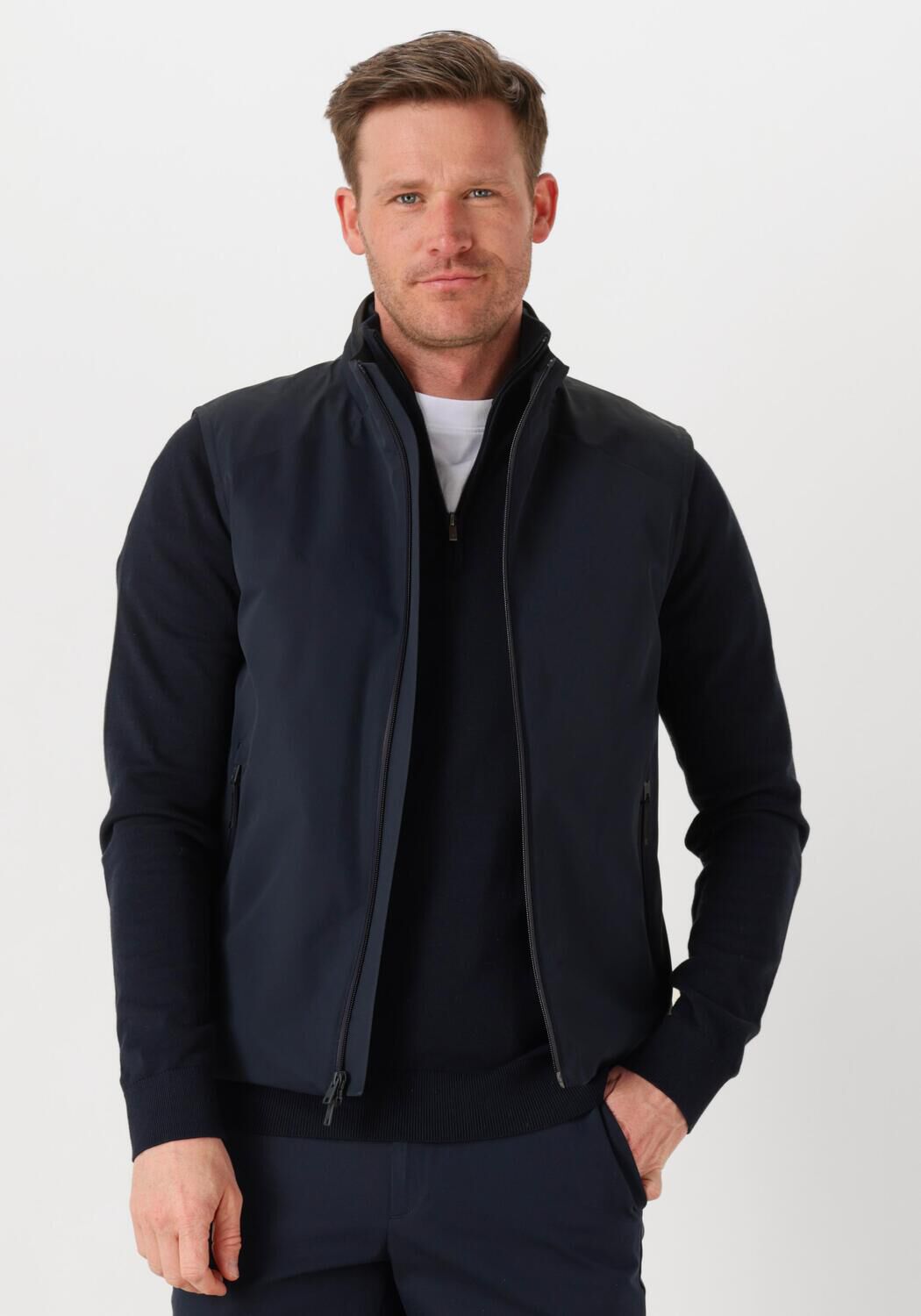 Woolrich Bodywarmer Heren Sailing 2 Layers Vest, Maat: M, Kleur: Donkerblauw afbeelding 1