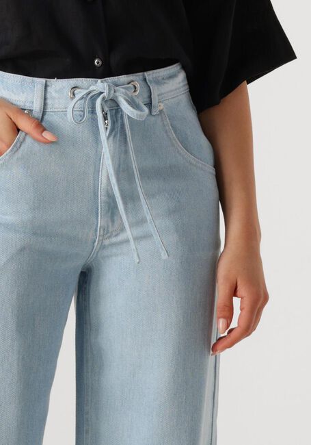 Lichtblauwe SECOND FEMALE Wijde broek IRVIN DENIM JEANS - large
