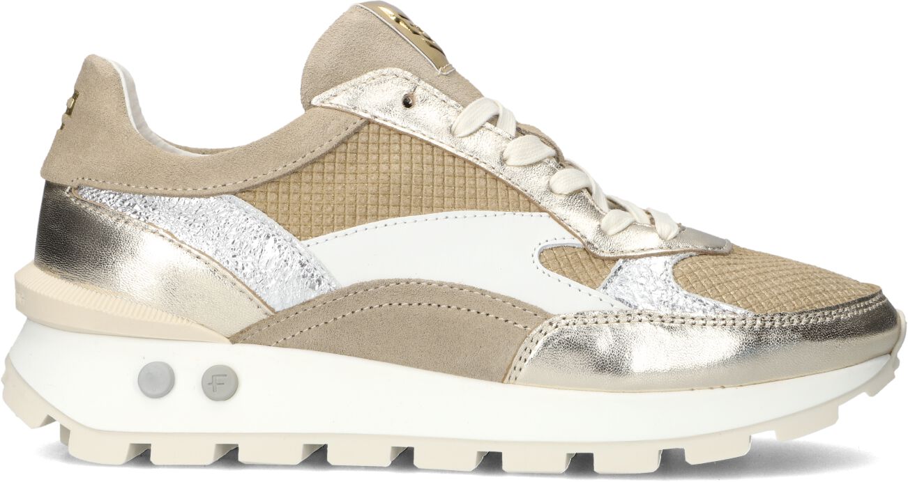 Floris van Bommel Lage Sneakers Dames Sfw-10098, Maat: 36, Materiaal: Leer, Kleur: Zand