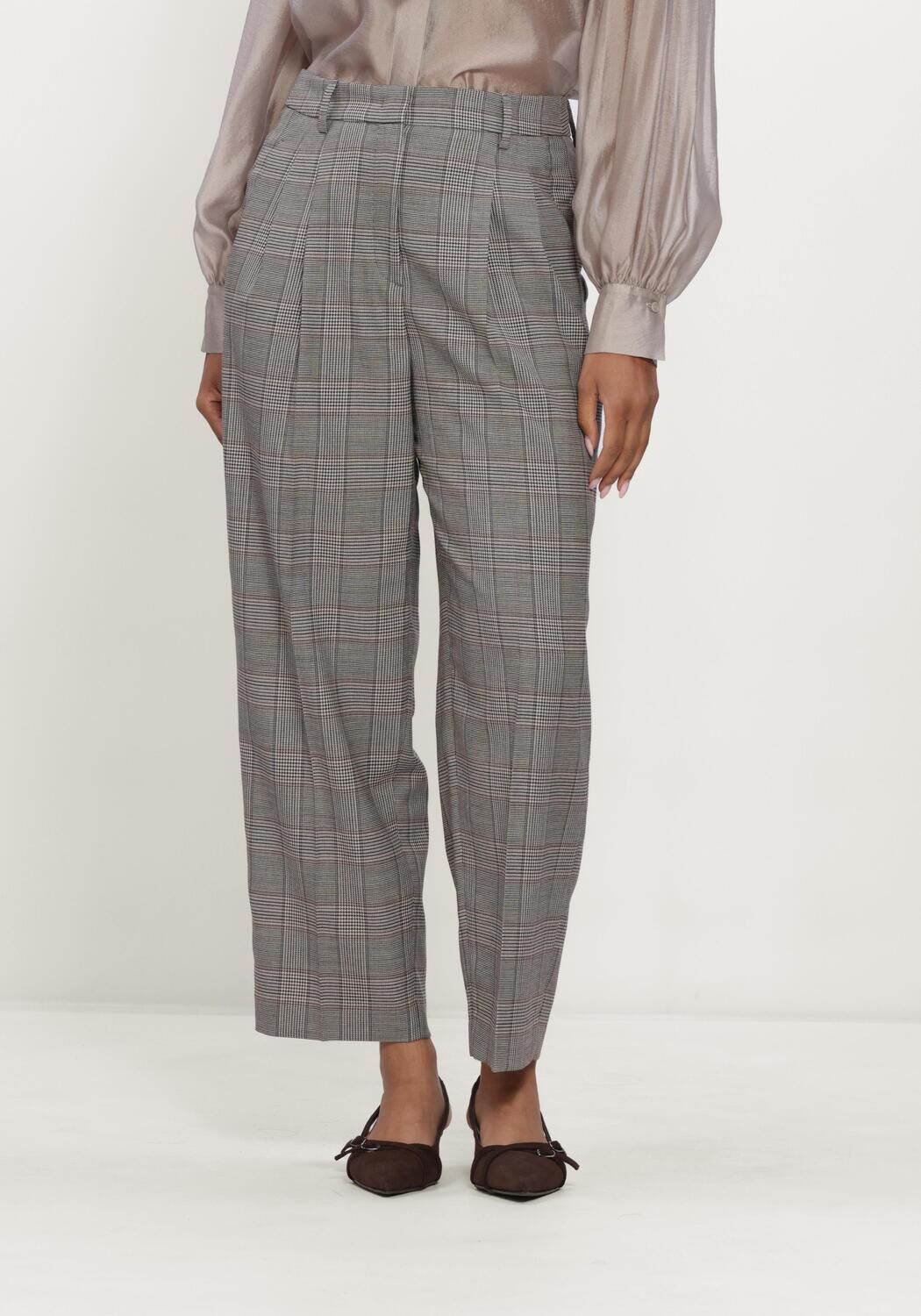 Grijze LUISA CERANO Pantalon KARO-TAPERED-PANTS - large