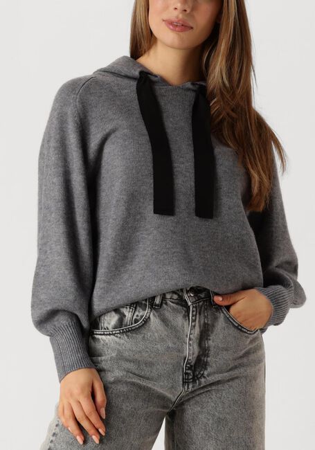 Grijze CO'COUTURE Trui ROW HOODIE KNIT - large