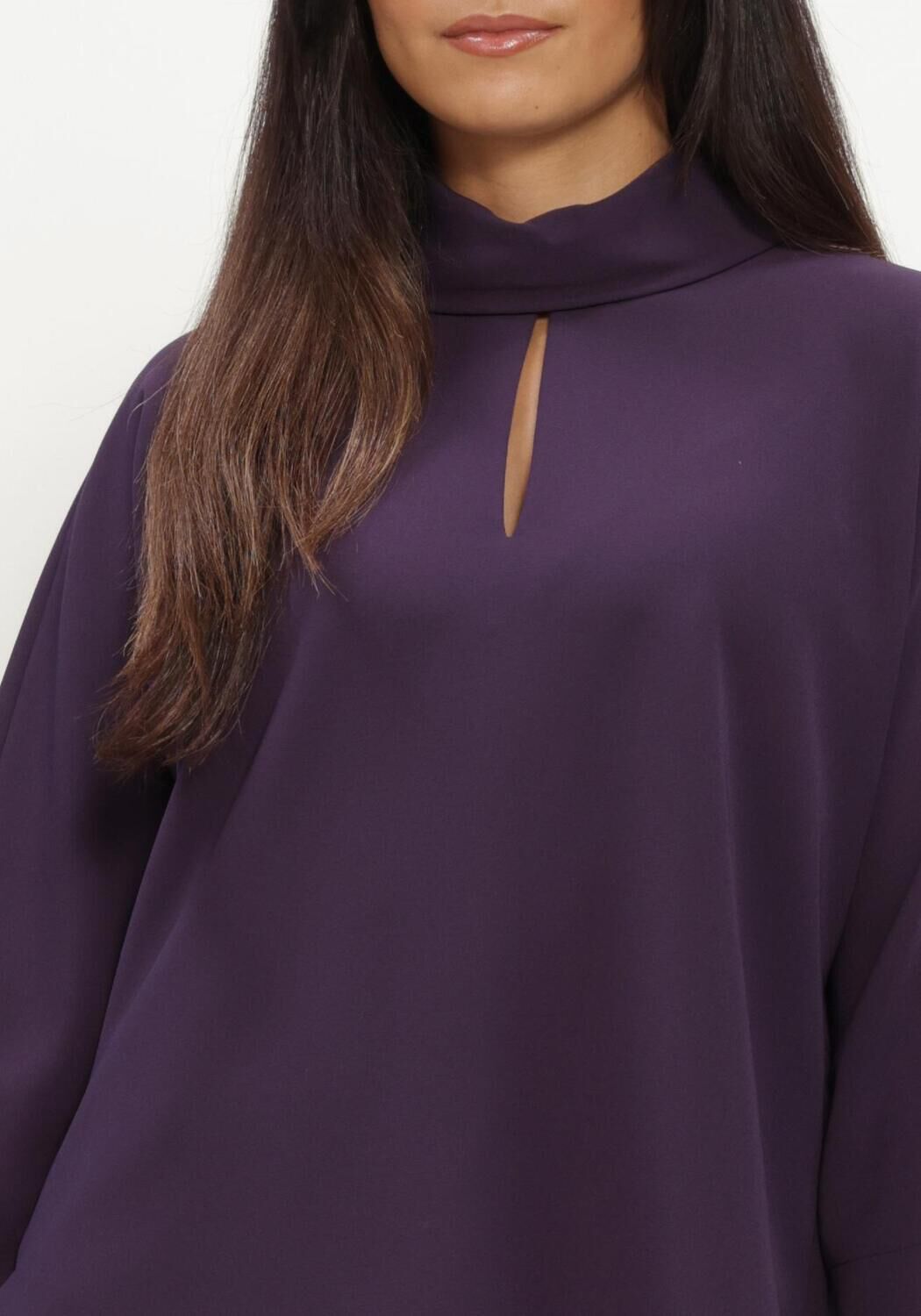 Paarse LUISA CERANO Blouses KURZARM-BLUSENTOP - large