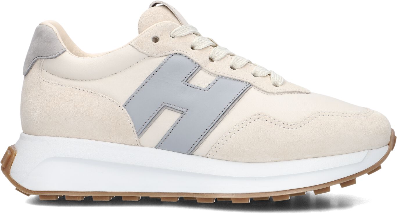 Hogan Lage Sneakers Dames H641 Allacciato, Maat: 42, Materiaal: Leer, Kleur: Beige