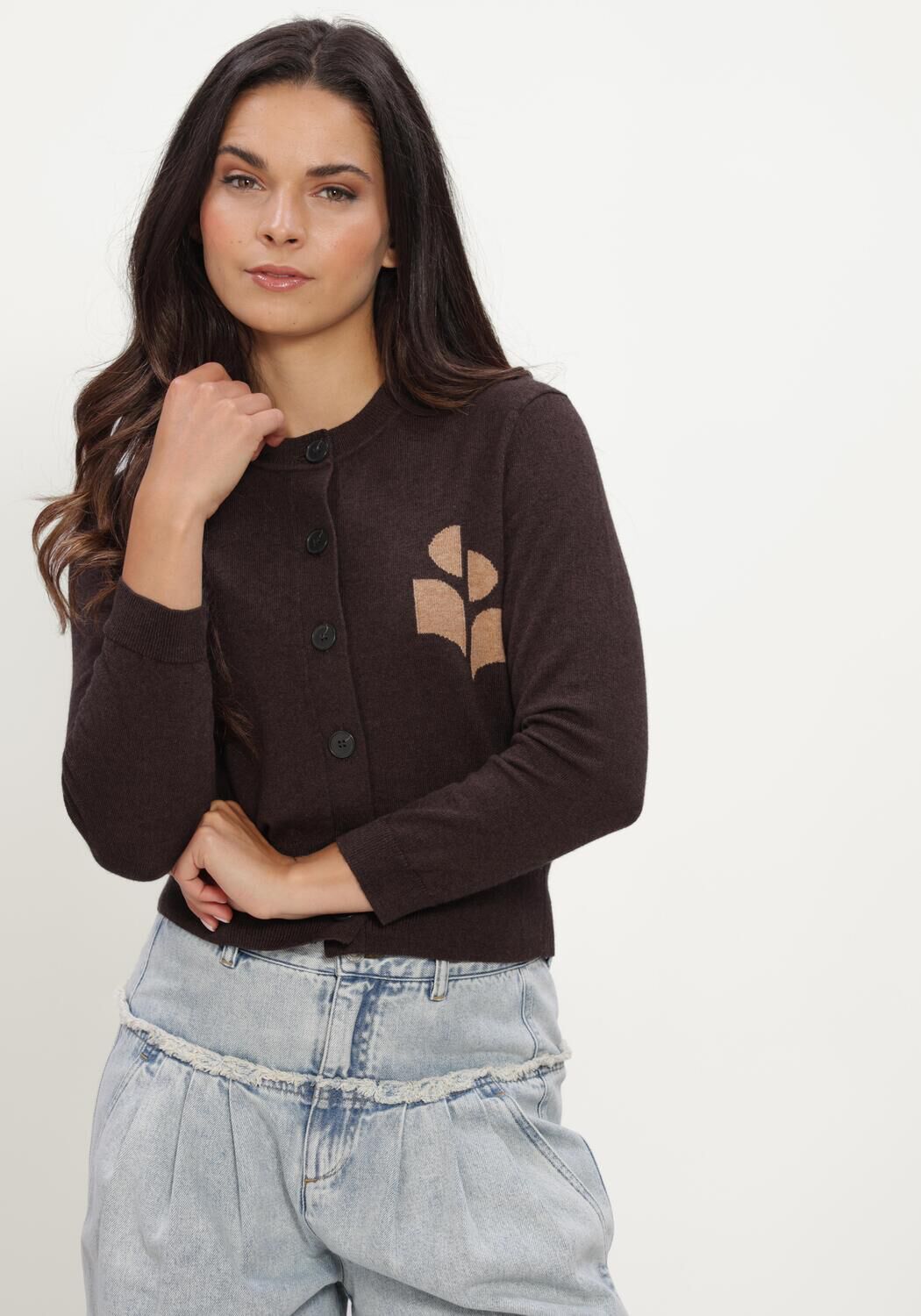 Bruine ISABEL MARANT Trui NEWTON CARDIGAN - large