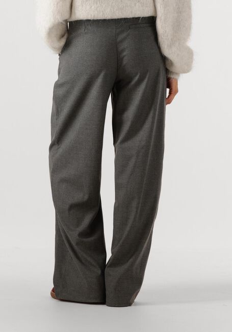 Grijze GESTUZ Wijde broek GZPAULA MELANGE MW WIDE PANTS - large