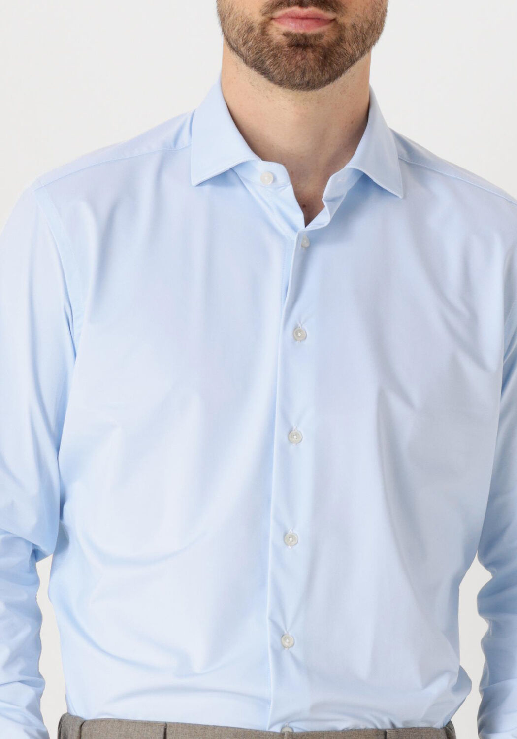 Lichtblauwe XACUS Klassieke overhemden ACTIVE SHIRT 520ML - large