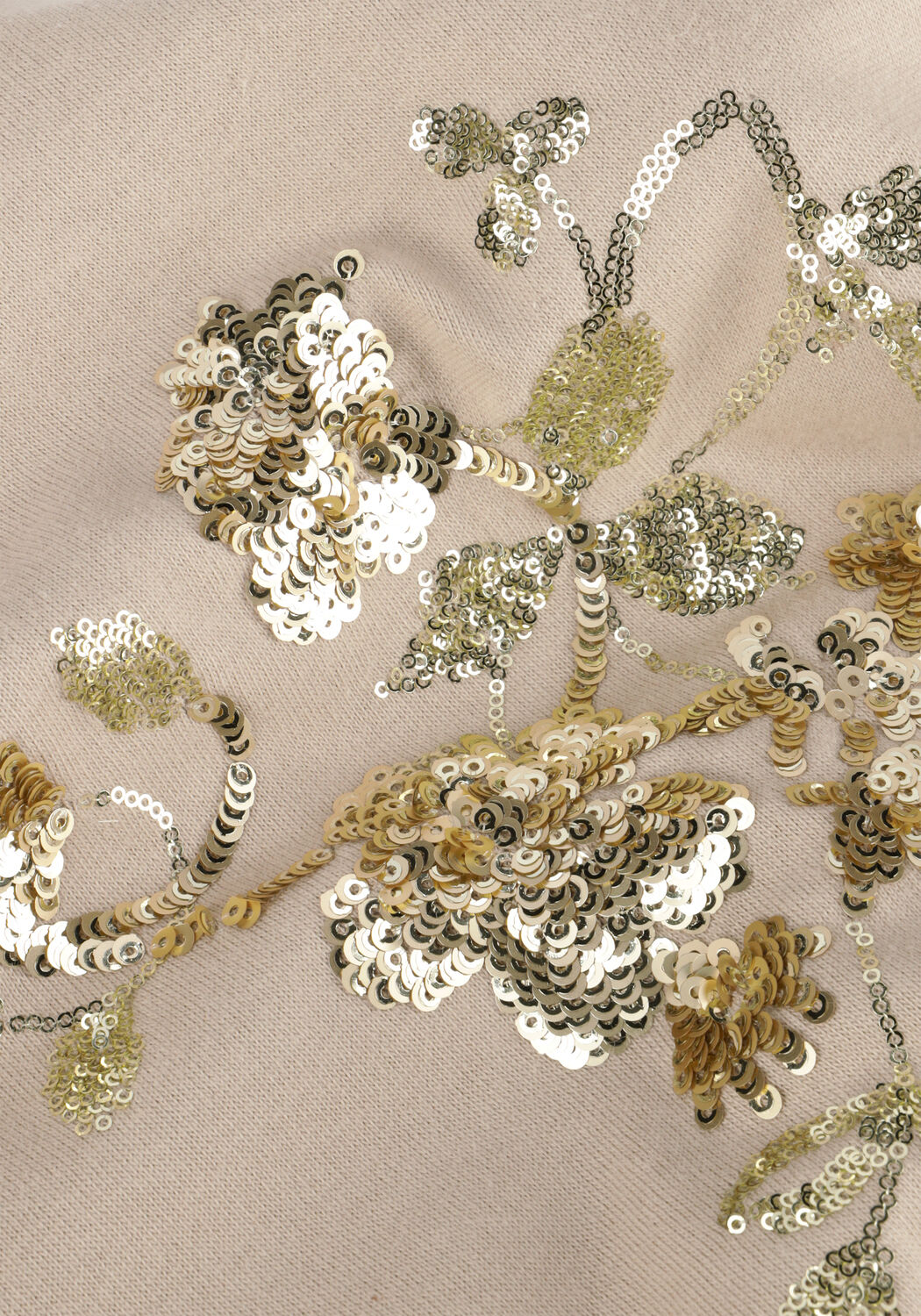 Beige SUMMUM Trui CROPED EMBELLISHED - large