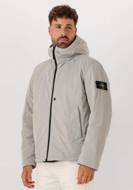 Lichtgrijze STONE ISLAND Gewatteerde jas JACKET - large