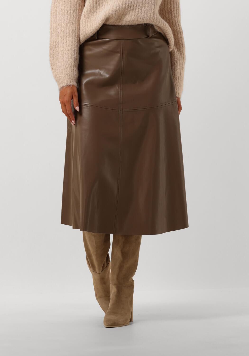 Bruuns Bazaar Midirok Dames Vegani Imma Skirt, Maat: 42, Kleur: Bruin