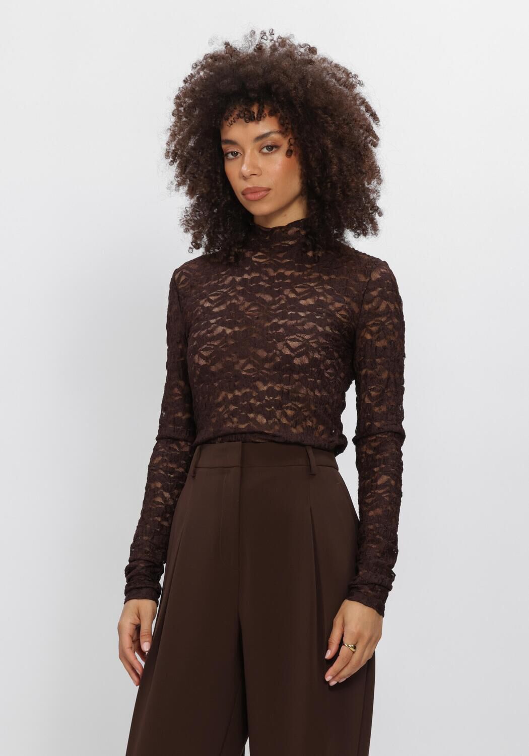 Bruine DANTE6 Top IRONY LACE TURTLE NECK TOP - large