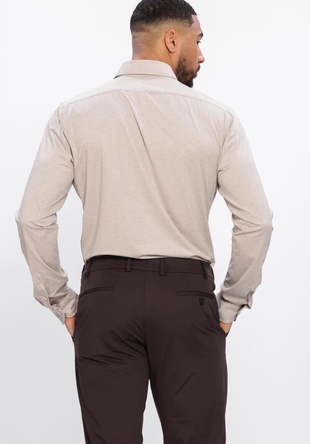 Beige XACUS Klassiek overhemd 21615 ACT558ML VAR070 - large
