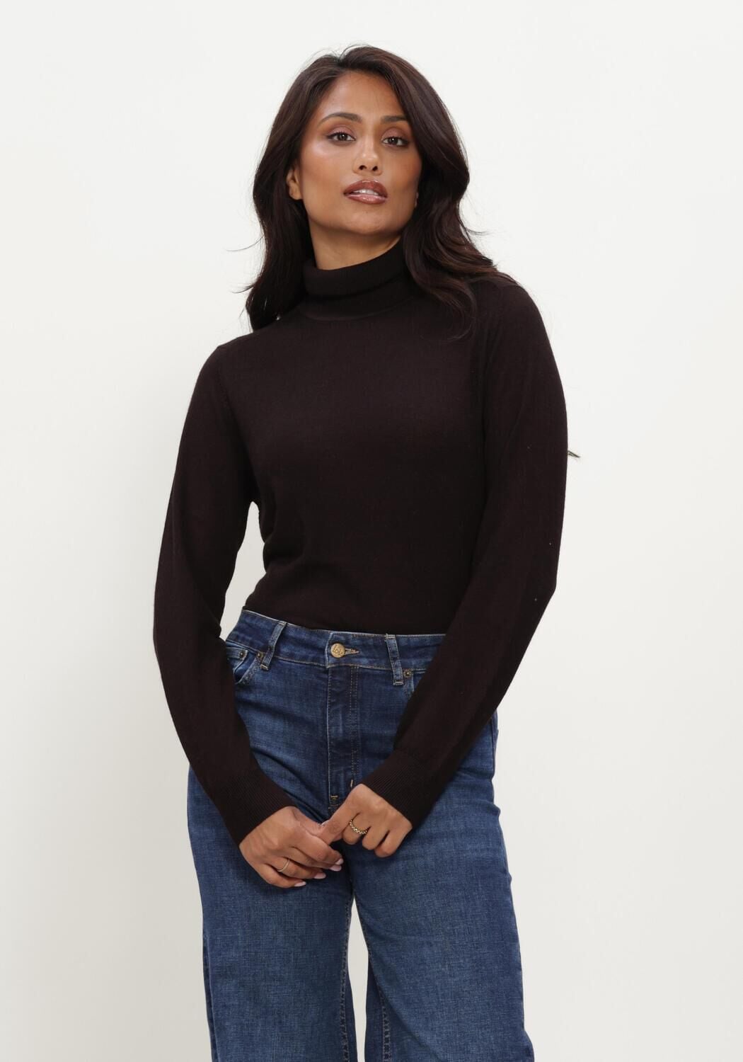 Bruine LUISA CERANO Coltrui TURTLENECK AUS WOLL-MIX - large