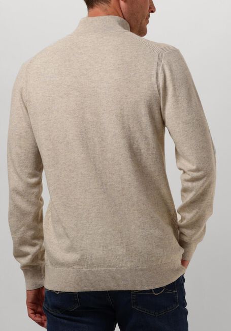 Bruine PROFUOMO Trui PULLOVER HALF ZIP BUTTON - large