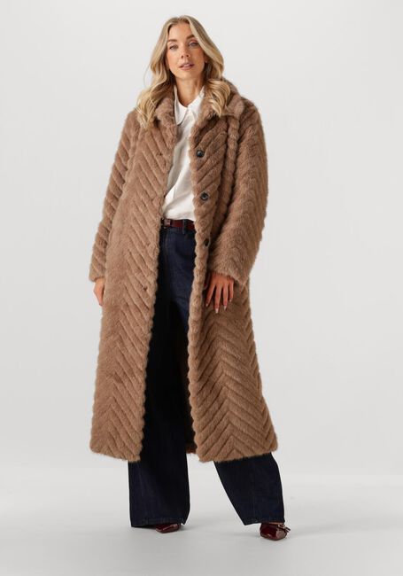 Bruine STUDIO AR Faux fur jas SCARLET - large