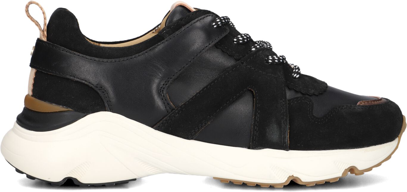 Fred de la Bretoniere Lage Sneakers Dames Bowi Bina, Maat: 37, Materiaal: Leer, Kleur: Zwart