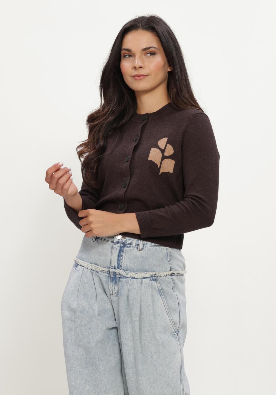 Bruine ISABEL MARANT Trui NEWTON CARDIGAN - large