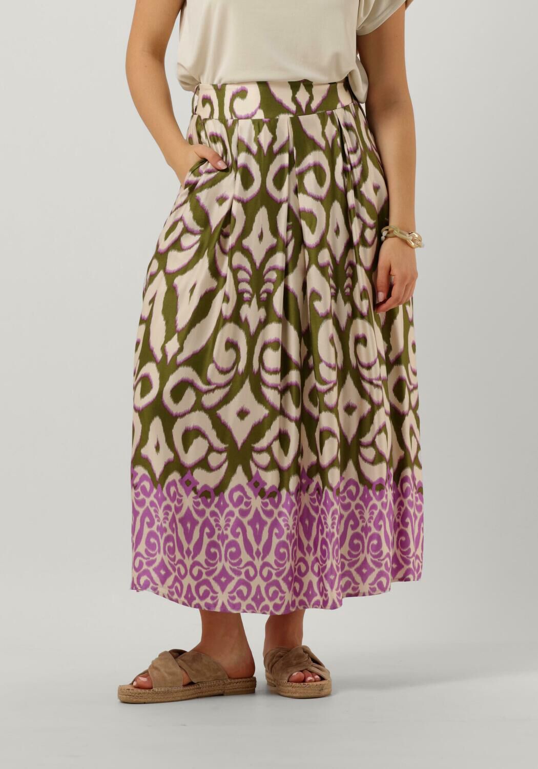 Amaya Amsterdam Midirok Dames Gabe, Maat: XS, Kleur: Groen
