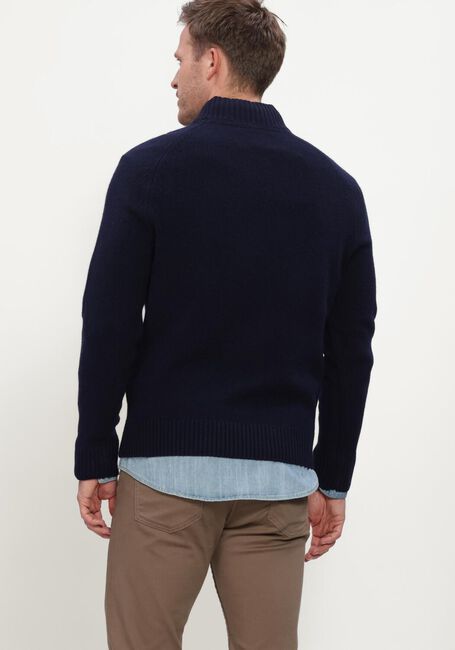 Donkerblauwe BARBOUR Trui NEWTOWN HALF ZIP KNITTED JUMPER KNITWEAR - large