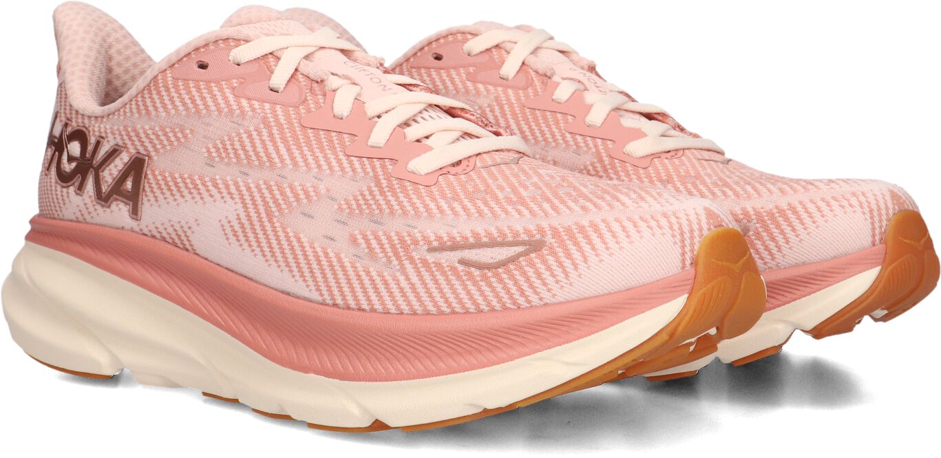 Hoka Lage Sneakers Dames Clifton 9, Maat: 40, Materiaal: Textiel, Kleur: Roze