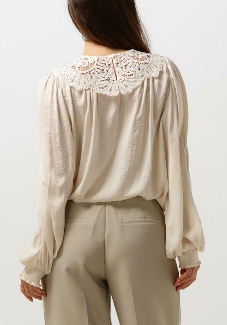 Gebroken wit SUMMUM Blouses TOP DRAPY SATIN - large