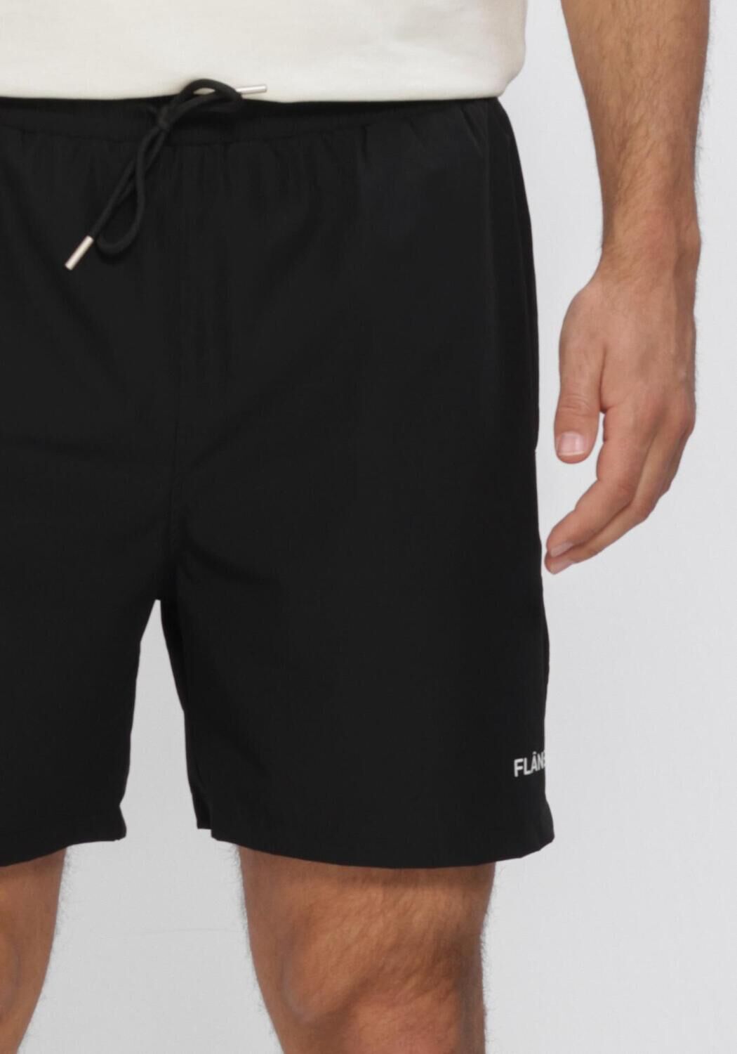 Zwarte FLANEUR Zwembroeken LOGO SWIM SHORTS - large