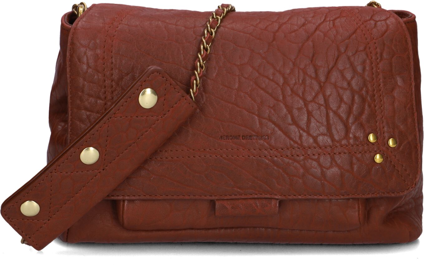 Jérôme Dreyfuss Jérôme Dreyfuss Crossbodytas Dames Lulu M, Materiaal: Leer, Kleur: Cognac