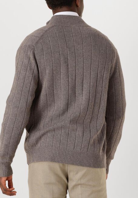 Bruine GENTILUOMO Trui TURTLE BUTTON+ZIP LS - large