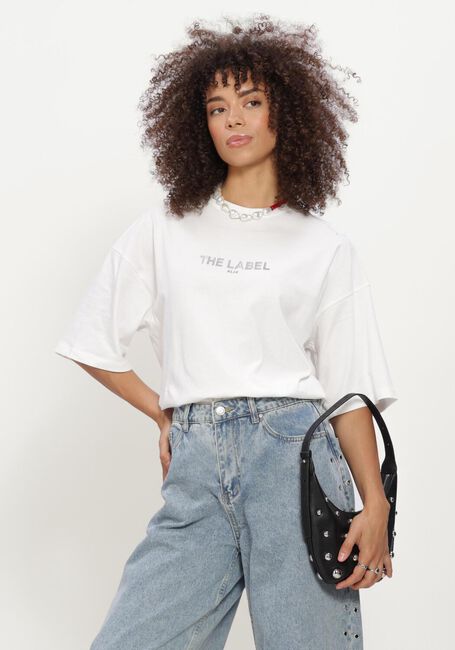 Witte ALIX THE LABEL T-shirt LADIES KNITTED THE LABEL T-SHIRT - large