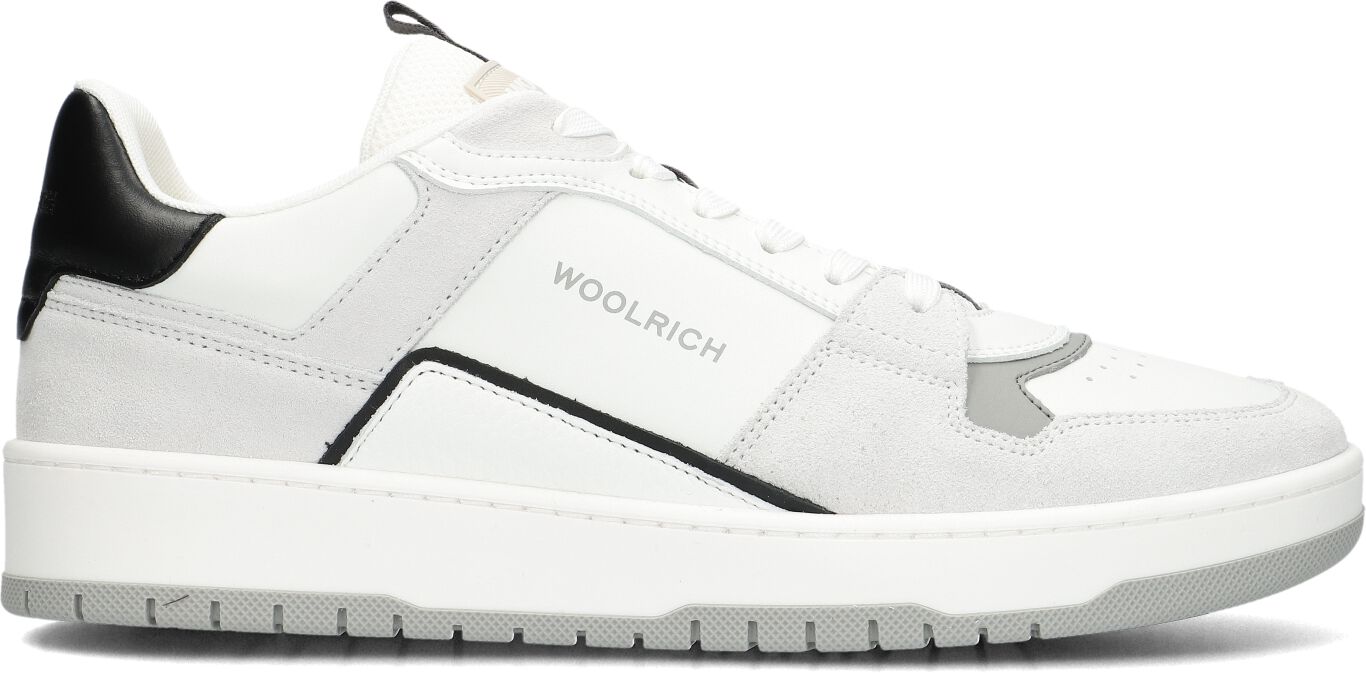 Woolrich Lage Sneakers Heren Low Basket, Maat: 41, Materiaal: Suède, Kleur: Wit
