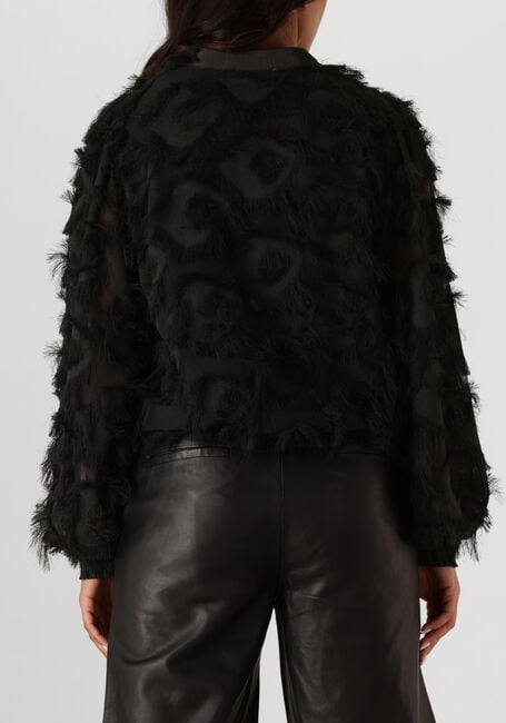 Zwarte SUMMUM Blouses BLOUSE FRINGE FLUFFY - large