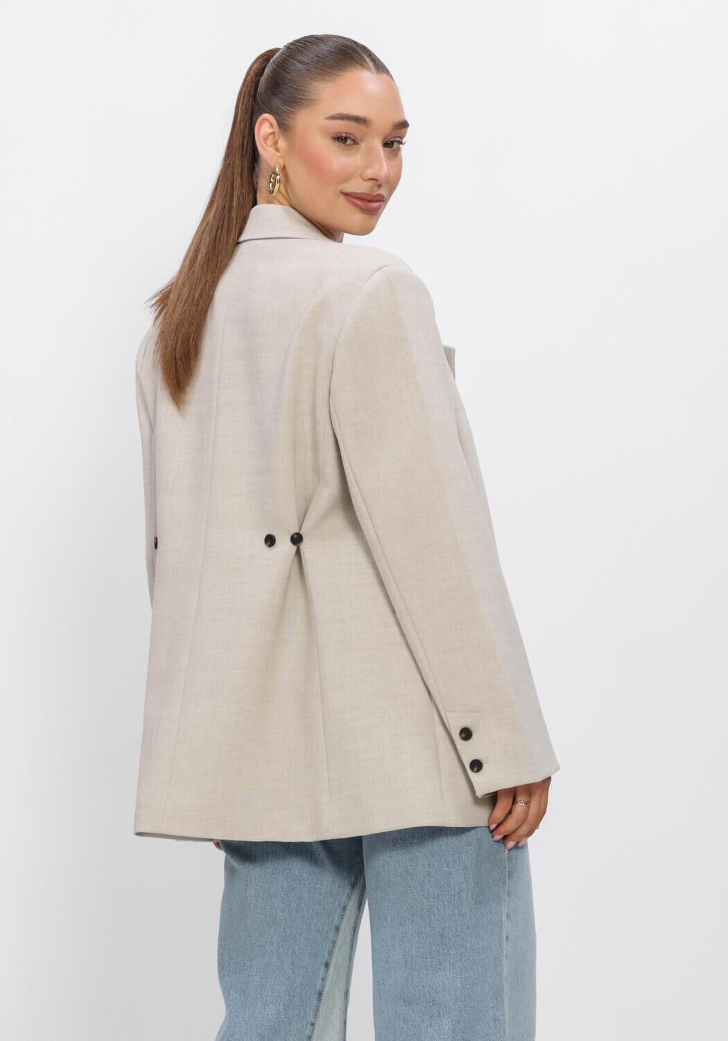 Co'Couture Blazer Dames Mavacc Power Blazer, Maat: L, Kleur: Beige afbeelding 1