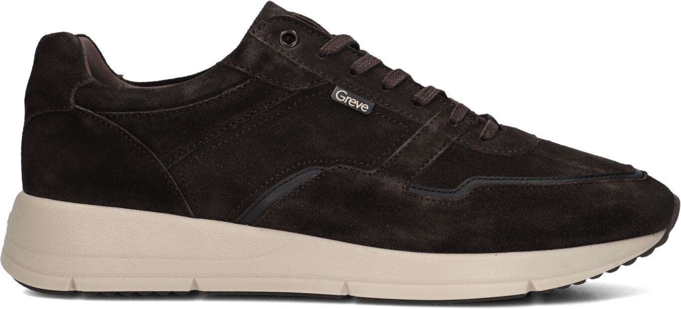 Greve Lage Sneakers Heren Walker H, Maat: 44, Materiaal: Suède, Kleur: Bruin