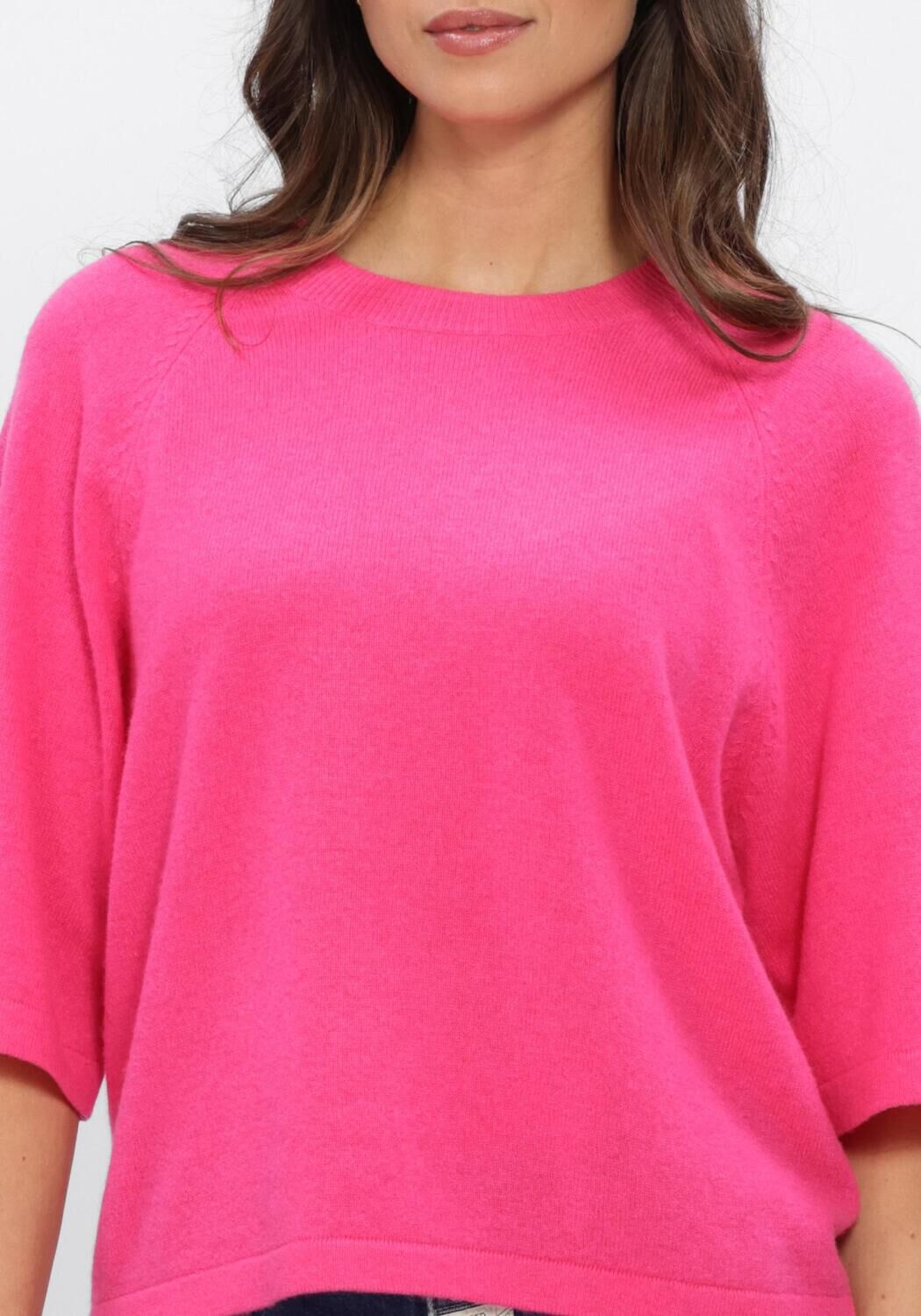 Fuchsia ABSOLUT CASHMERE Trui LEANA - large