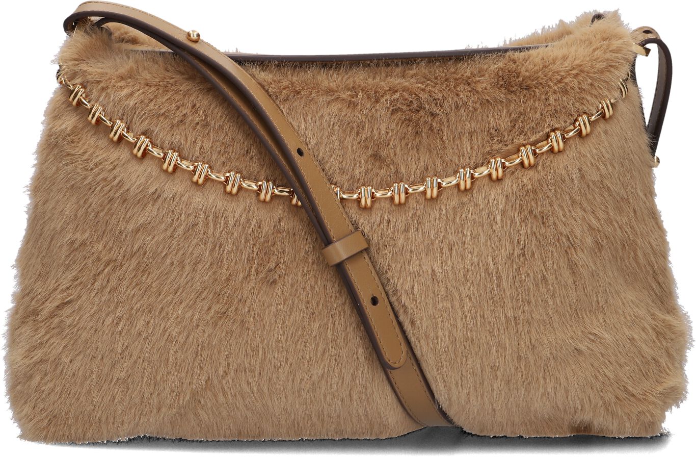 Vanessa Bruno Vanessa Bruno Schoudertas Dames Daily Chain Gm, Materiaal: Faux Fur, Kleur: Beige