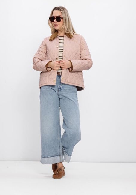 Roze BARBOUR Gewatteerde jas ICONS CROPPED LEDDESDALE QUILTED JACKET - large