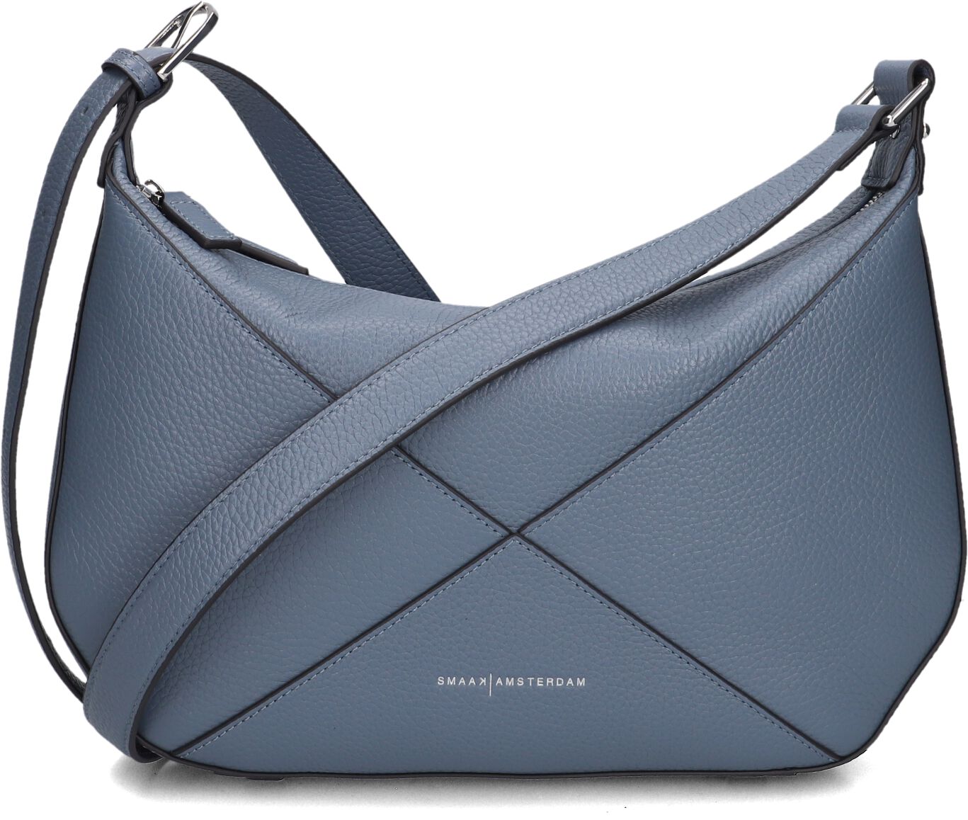 Smaak Amsterdam Smaak Amsterdam Schoudertas Dames Sam, Materiaal: Leer, Kleur: Blauw