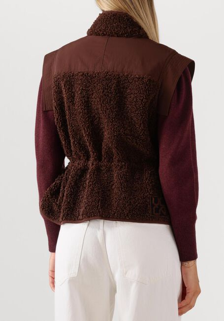 Bruine ULLA JOHNSON Bodywarmer TARIET TEDDY FLEECE VEST - large