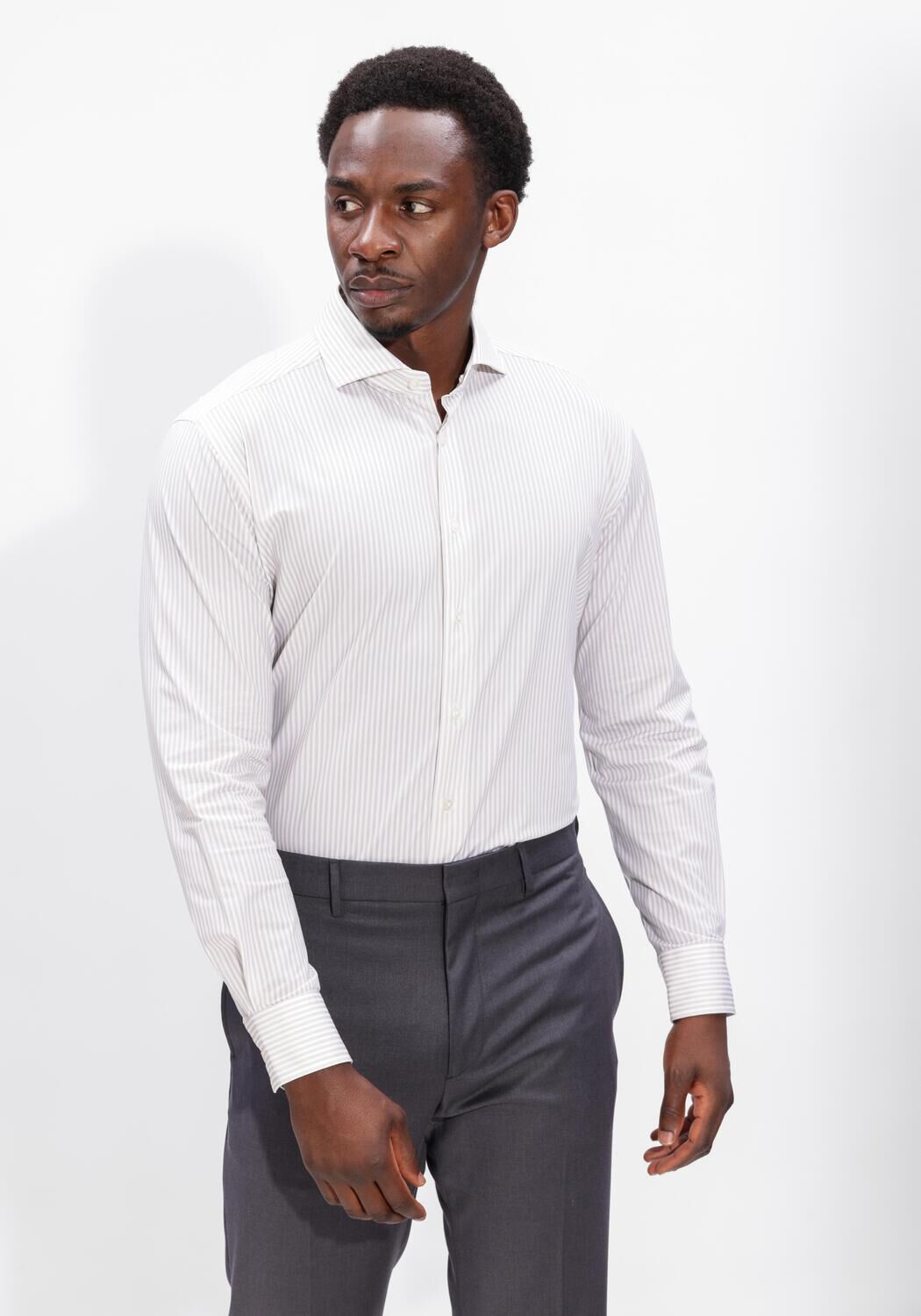 Witte XACUS Klassiek overhemd ACTIVE SHIRT 520ML - large