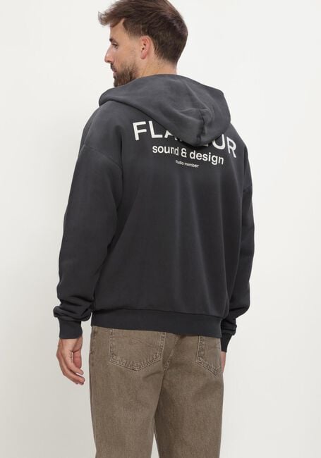 Grijze FLANEUR Sweater SOUND + DESIGN STUDIO MEMBER ZIP-UP - large