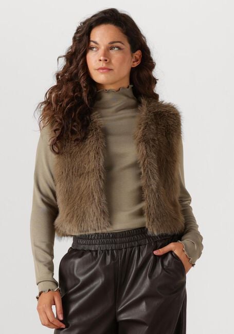Taupe AIMEE THE LABEL Gilet ISLA - large